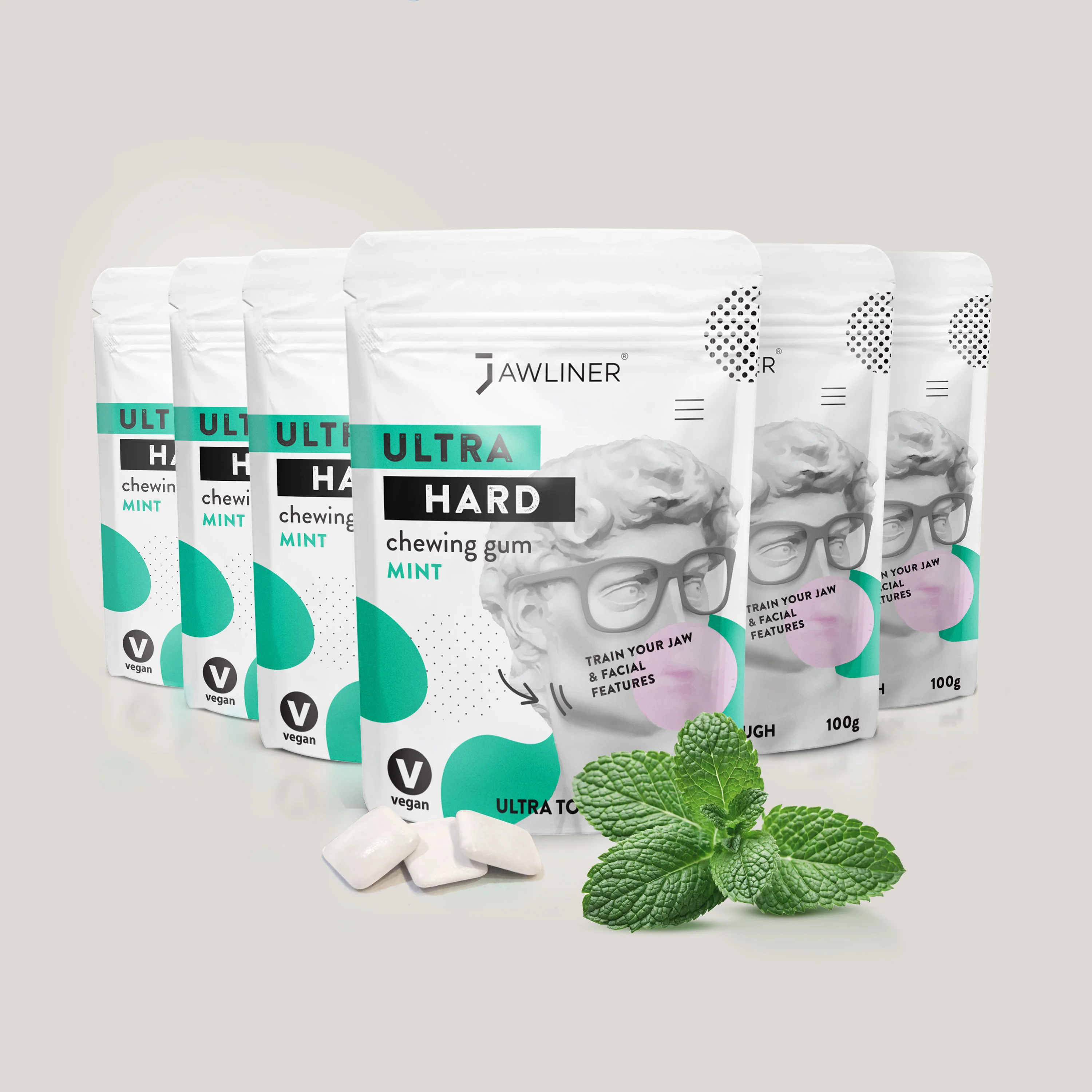 JAWLINER® Fitness Chewing Gum Mint - Image 19