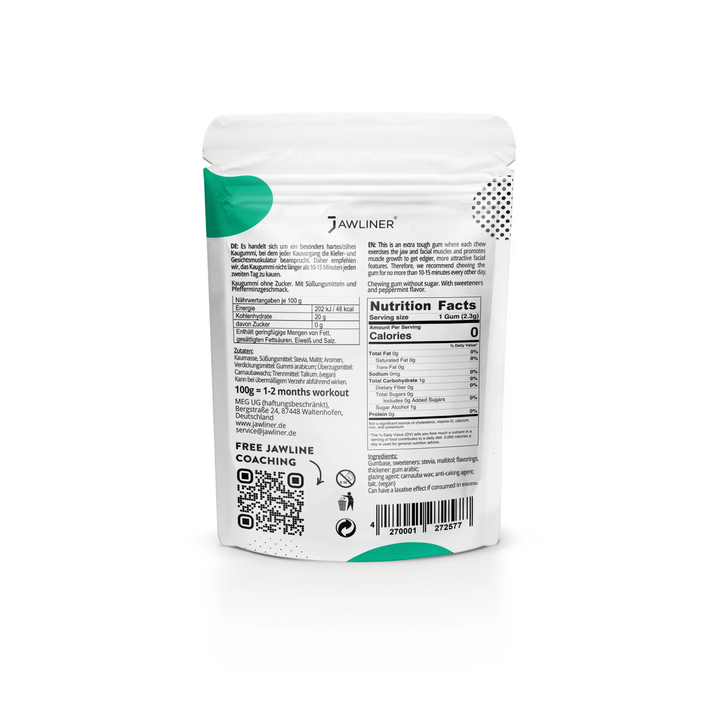 JAWLINER® Fitness Chewing Gum Mint - Image 20